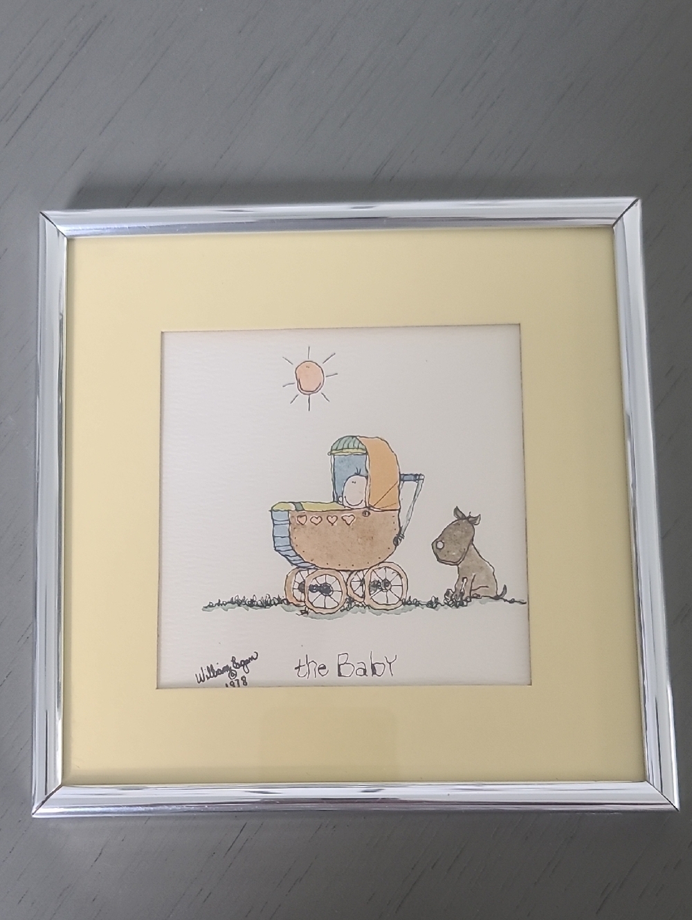 Nursery Wall Art 1978 Lithograph The Baby By William Logan